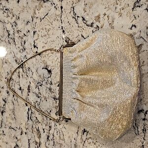Gorgeous sparkly gold vintage clutch mini handbag